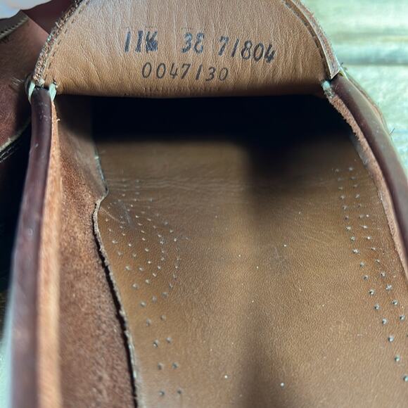 Allen Edmunds Boulder Leather Slip on Loafers - Brown/Black - 11.5 - Picture 8 of 8